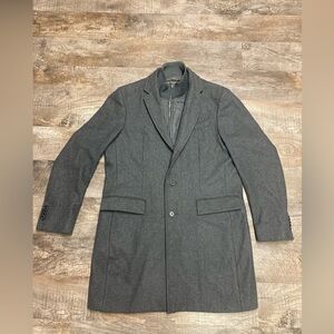Banana Republic Men's Gray Wool Blend Overcoat Size Large